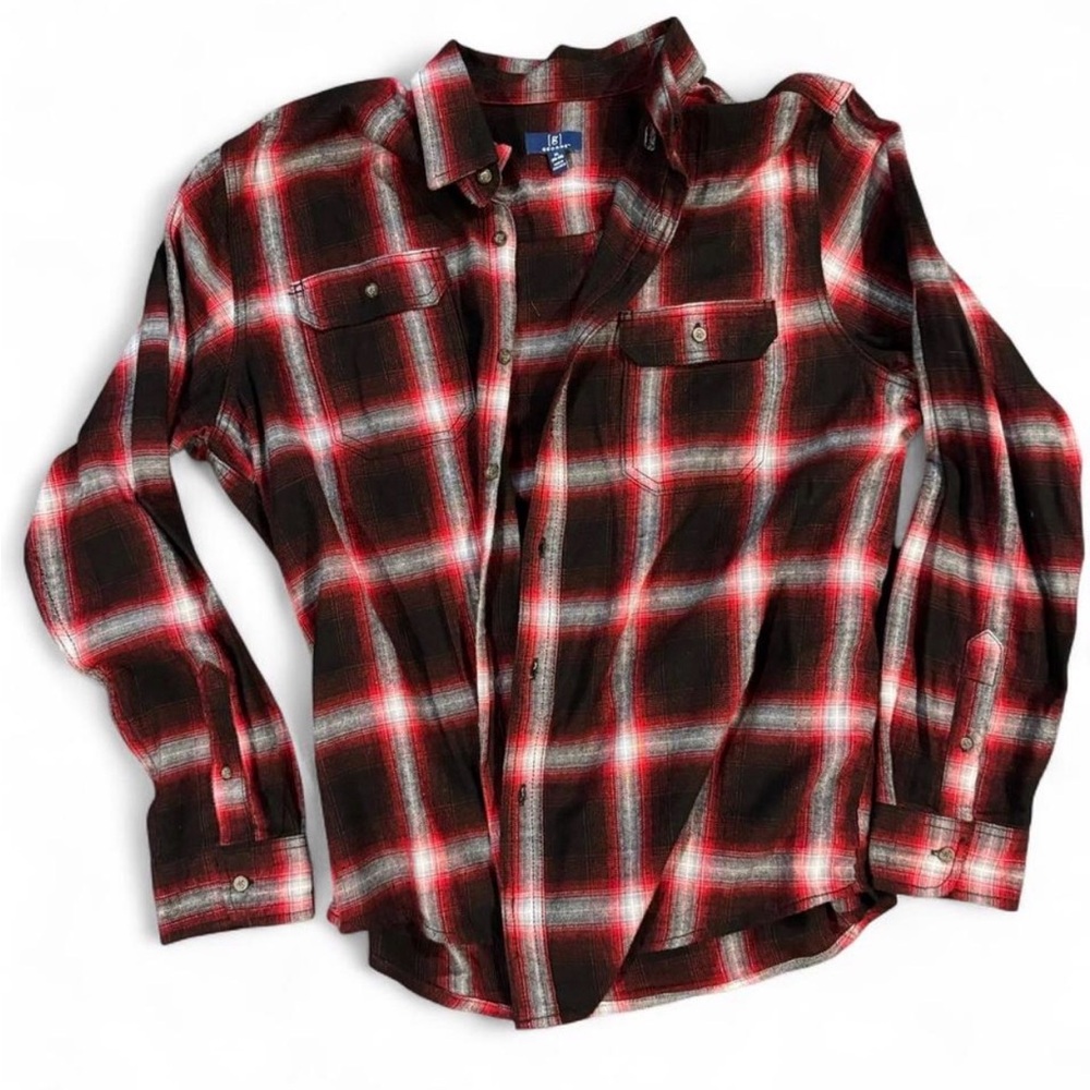 NWOT George Red and Black Checkered Casual Shirt